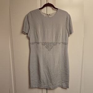 Elegant Gray Short Sleeve Dress